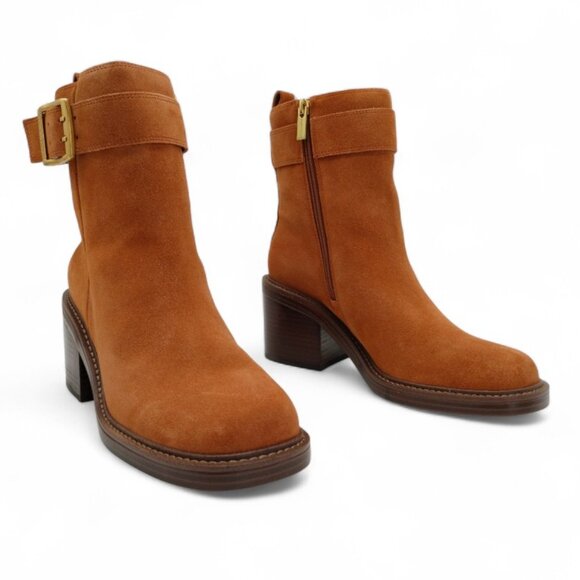 Vince Camuto Women's Size 9 M Warm Caramel Bembonie Stacked Heel Ankle Bootie - Picture 12 of 15